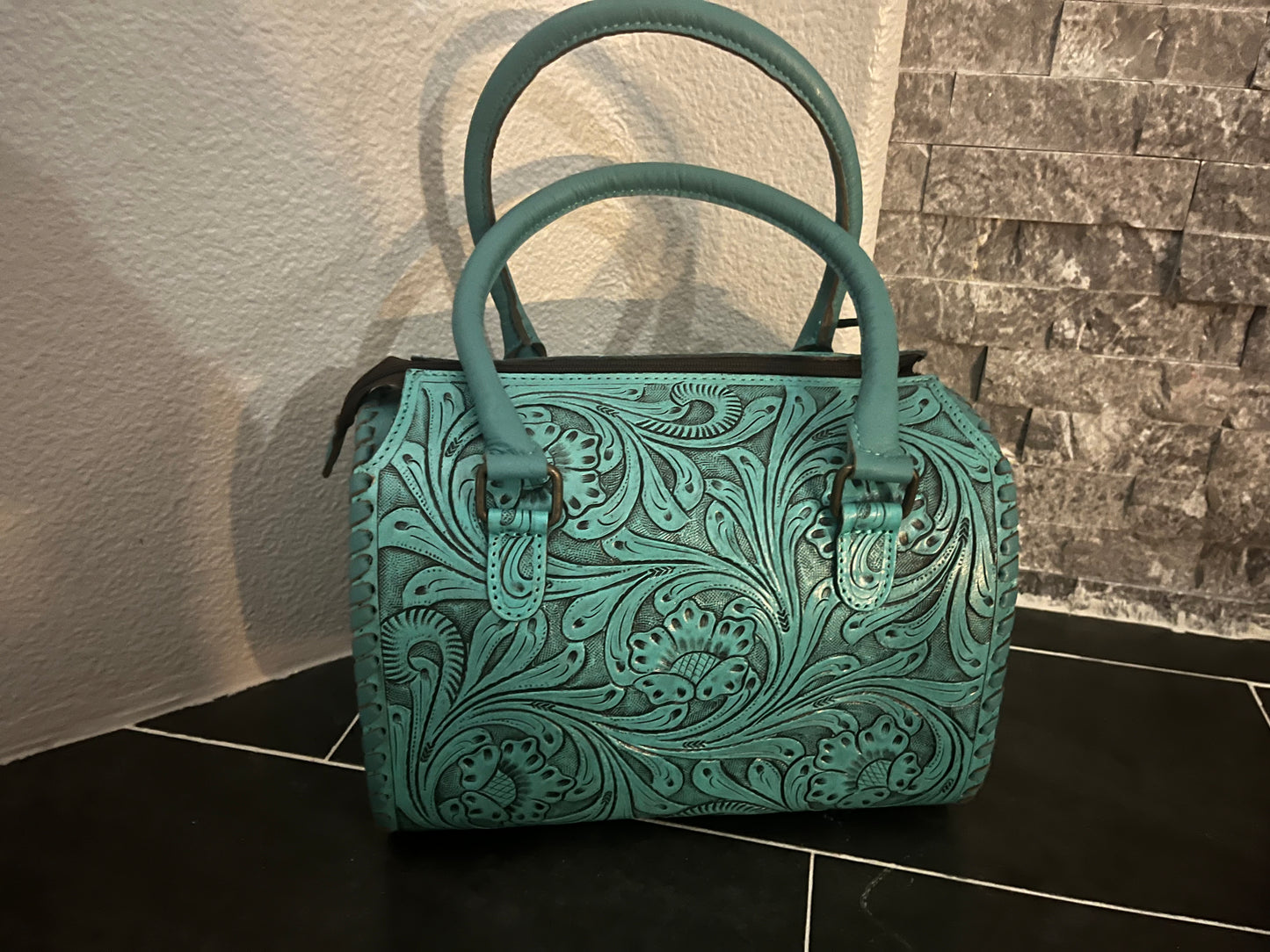 Turquoise medium speedy bag
