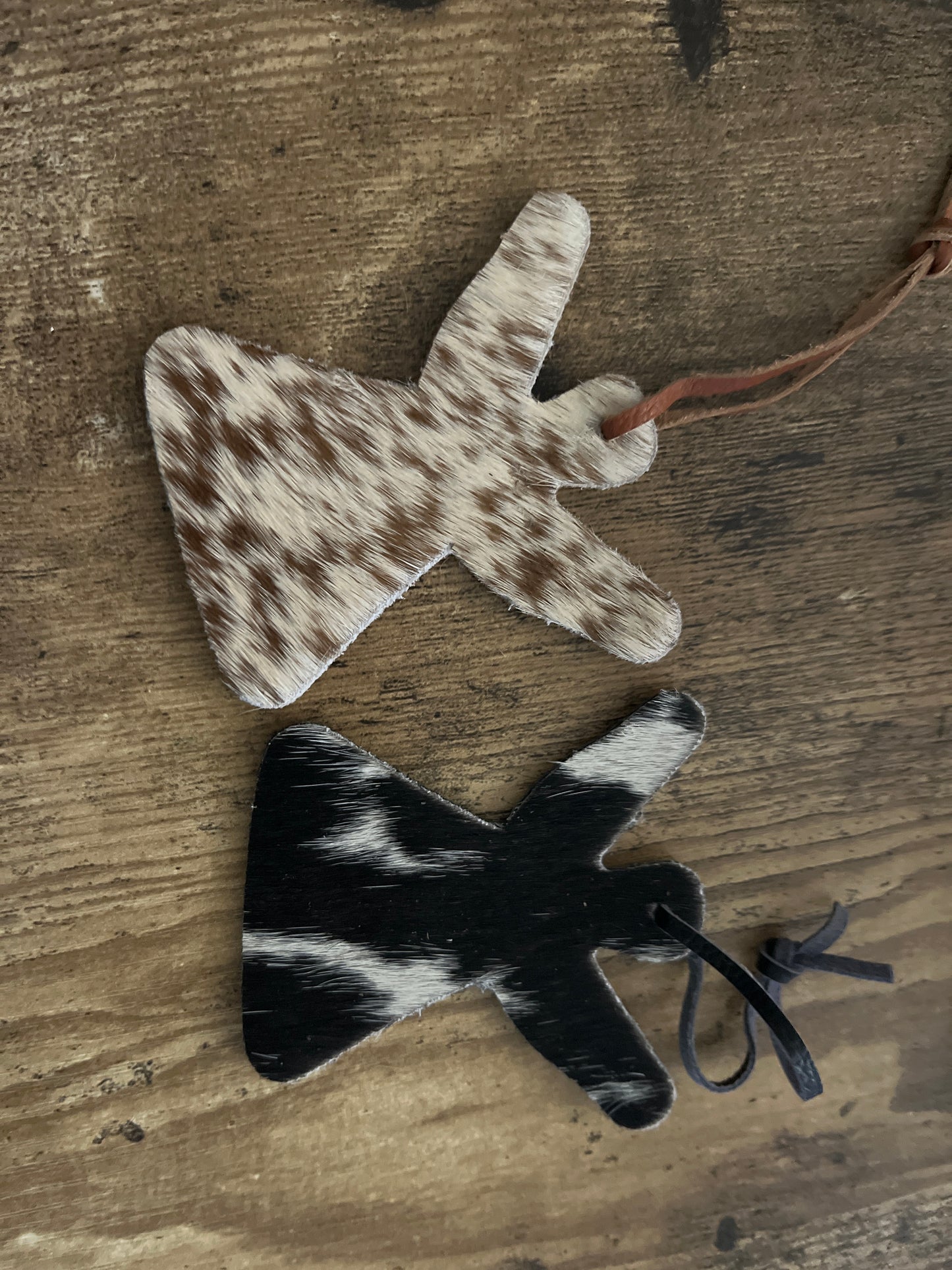 Cowhide keychains/ornaments