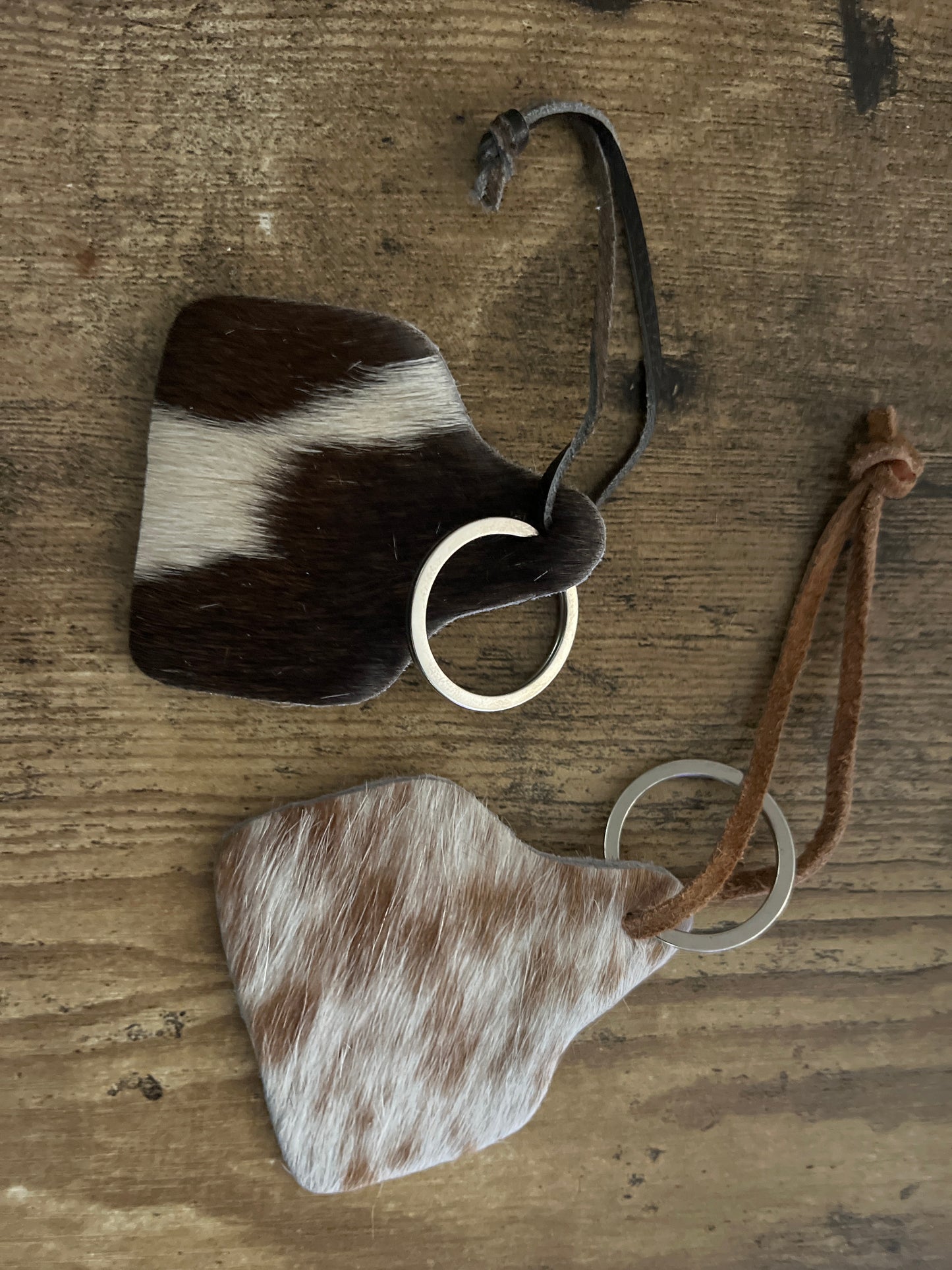 Cowhide keychains/ornaments